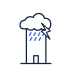 -building with storm cloud